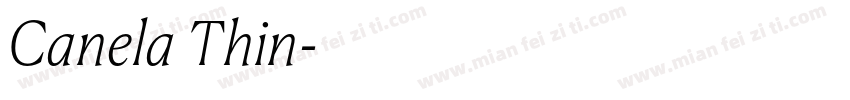 Canela Thin字体转换